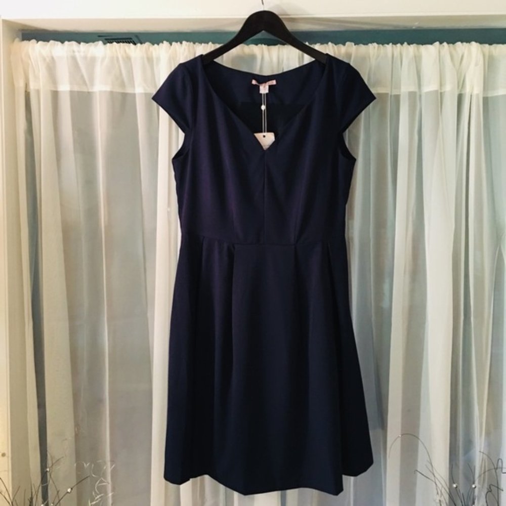 Anna Field Navy Sweetheart Dress